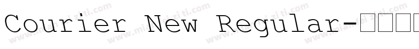 Courier New Regular字体转换